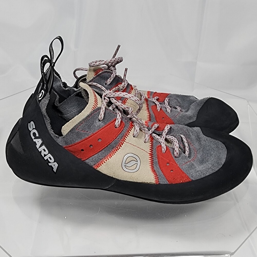 Scarpa Helix Rock Climbing Shoes EU 45 1/2 US Men 11 2/3 Uk 10 2/3 Red/Grey